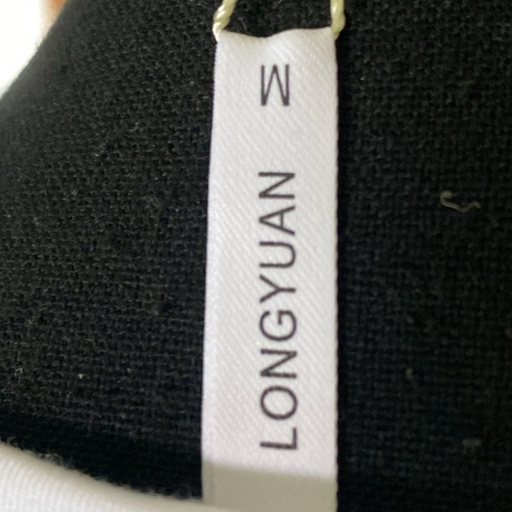 LONGYUAN Knee High White Long Sleeve Dress with pockets - Picture 5 of 14